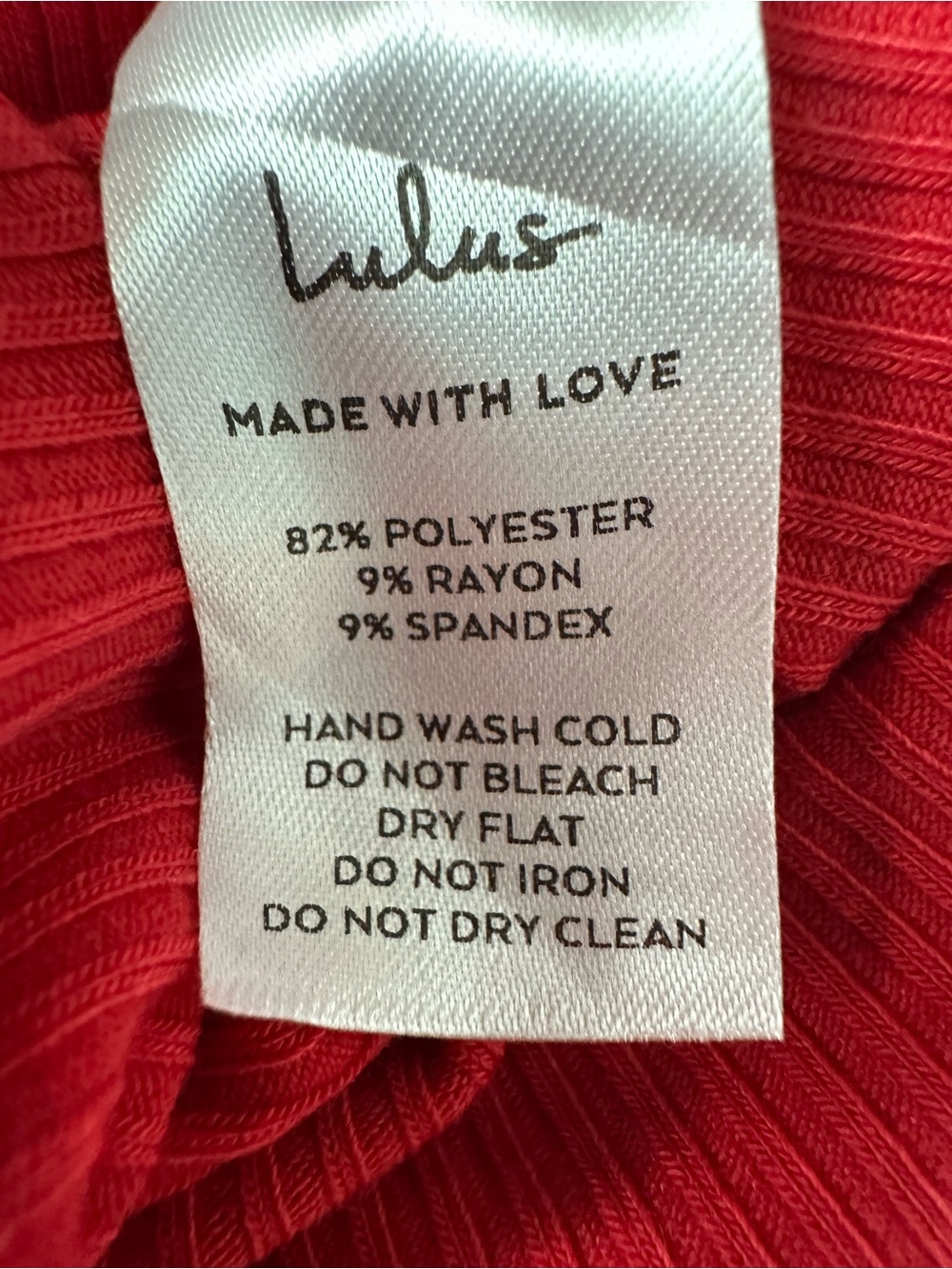 Lulu's Red Ribbed Square-Neck Bodysuit - Picture 5 of 5